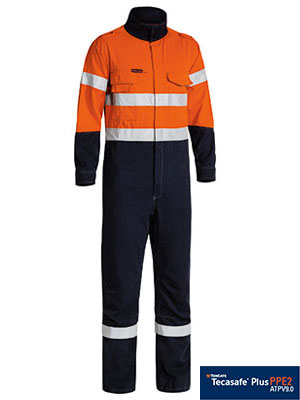 TenCate TecasafeÂ® Plus Taped 2 Tone Hi Vis FR Engineered Vented Coverall